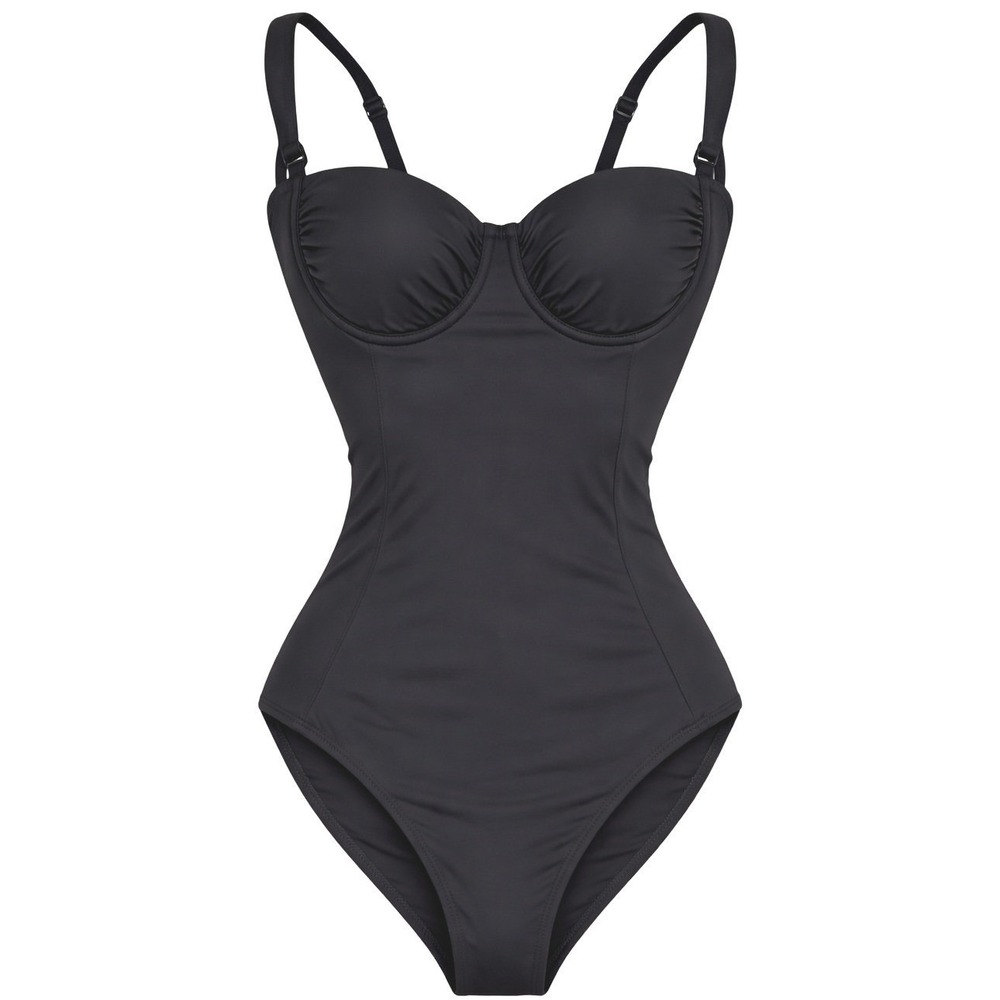 TA3 Sweetie Black Sculpting Swimsuit Tummy Control Shapewear NWT XS